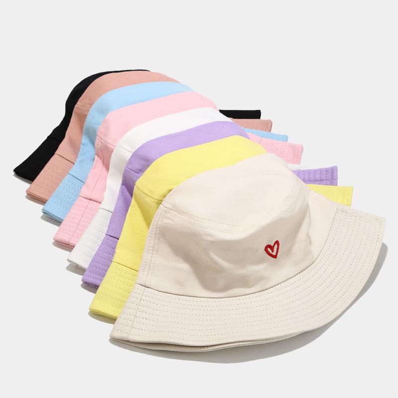 Love Embroidery Cotton Bucket Hat For Men And Women Beach, Golf, Fishing - Fun Outdoor Vacation Summe Cap