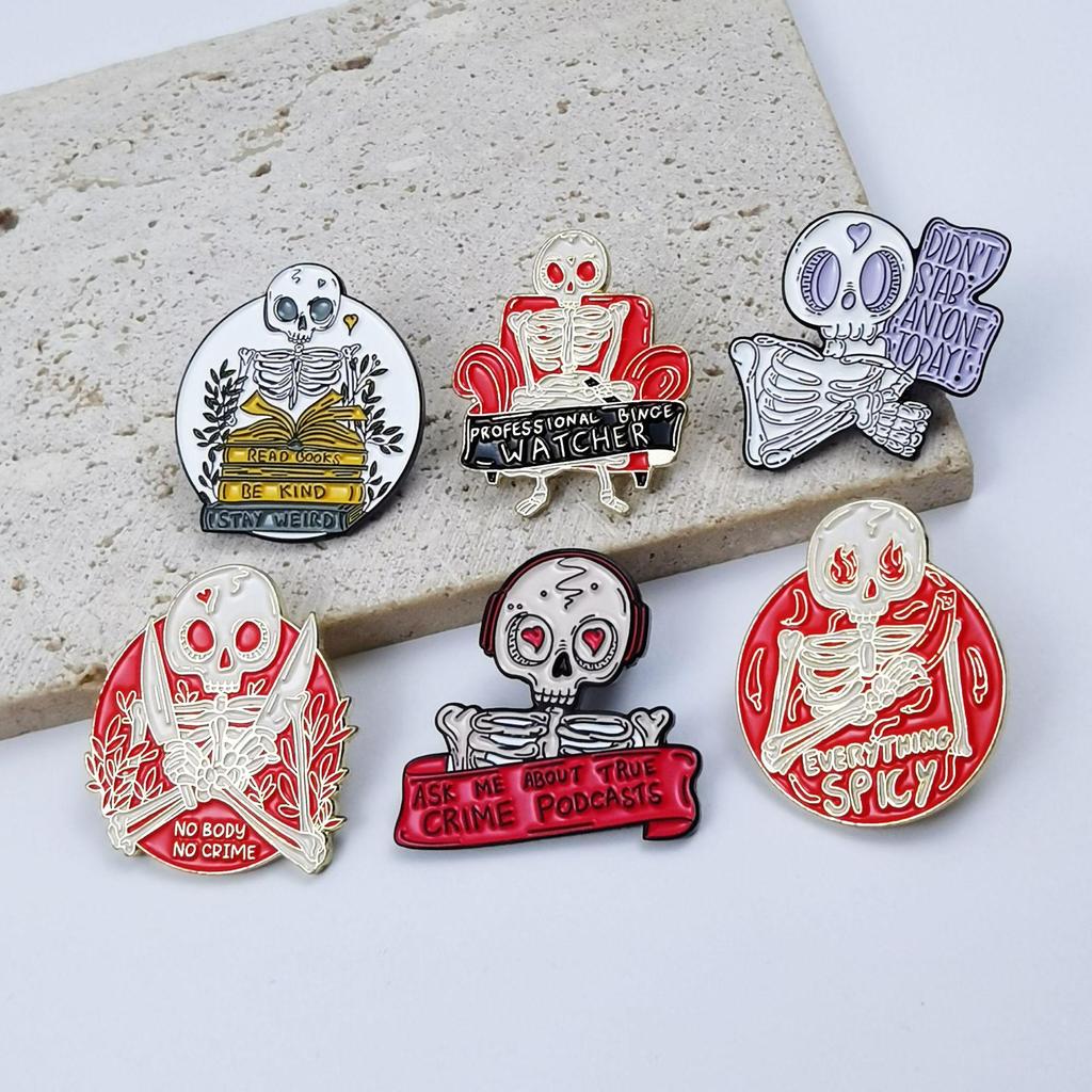 Creative Skull Zombie Brooch: Versatile Metal Badge for Clothing, Hats, Backpacks, and Accessories.