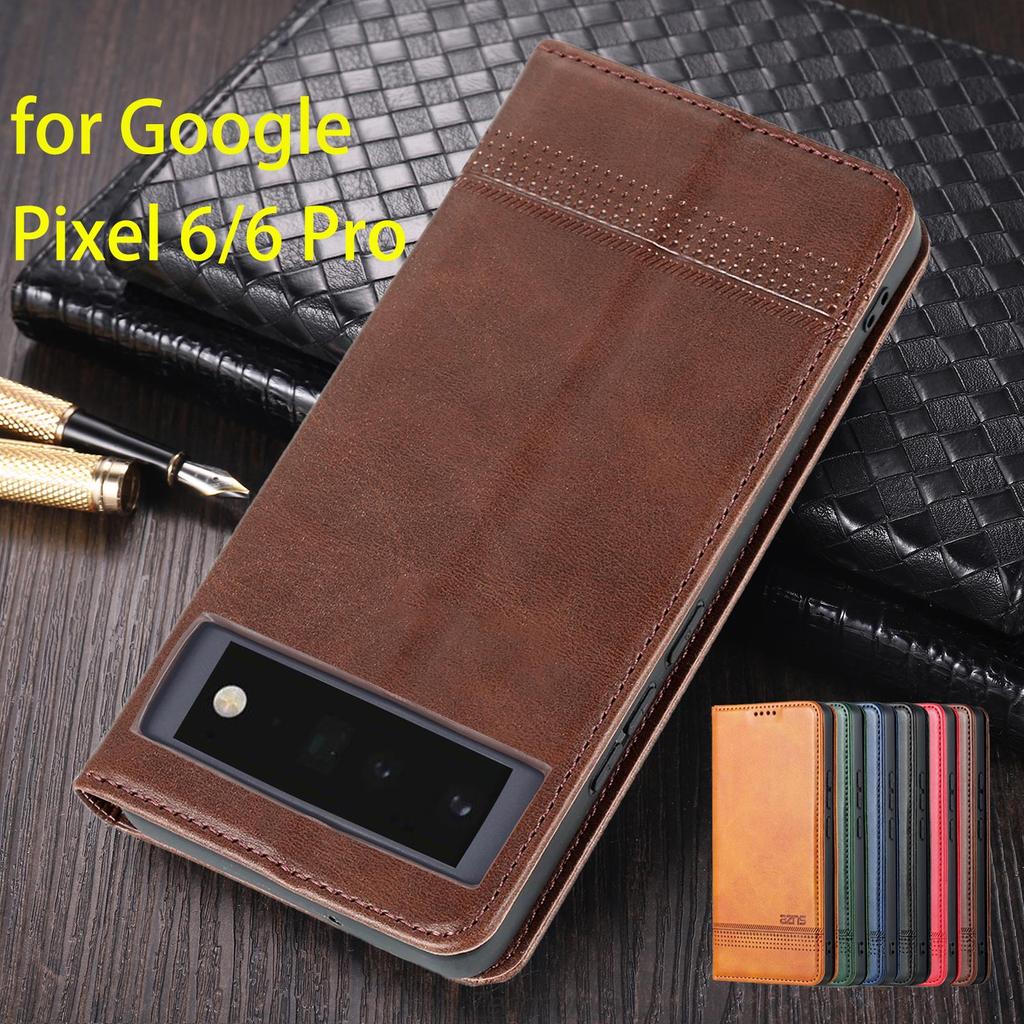 Deluxe Magnetic Adsorption Leather Fitted Case for Google Pixel 6 Pixel6 Pro Flip Cover Protective Case Capa Fundas Coque