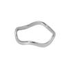 Ins Minimalist Versatile Irregular Wave Ring Women's Plated 18k Gold Stainless Steel Waterproof Ring Niche Premium