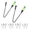 2PCS Fishing Alarm Hanger ABS Stainless Steel Portable Fish Bite Bait Alarm Bite Indicator Carp Fish