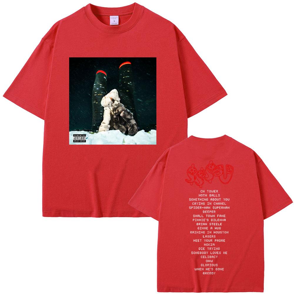 Rapper PARTYNEXTDOOR & Drake SSS4U Some Sexy Songs 4 U Album Graphic Print T-shirts Unisex Unisex Hip Hop Fashion Oversized T Shirts