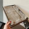 Solid Color Cotton Linen Scarf Lace Edge Silk Scarf Literary Flaxen Lace Scarf  for Women
