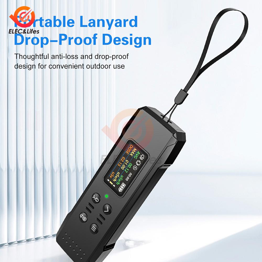 1.96" Color Screen Geiger counter High Precision Nuclear Radiation Detector X-ray Beta Gamma Detector Geiger Counter Dosimeter
