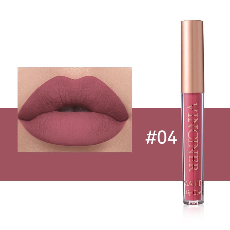 12-Farben matter flüssiger Lippenstift: Wasserdichter, langanhaltender, nicht haftender Lippenstift-Gloss für Tassen.
