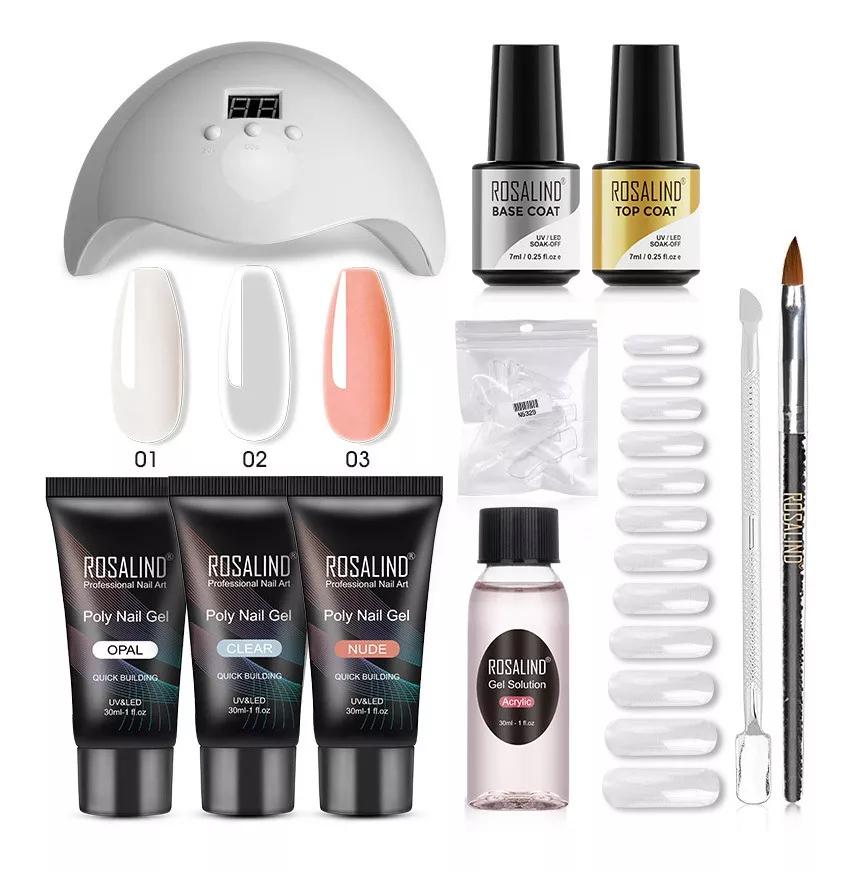 

ROSLAIND 30 мл Поли УФ гель для ногтей Набор для маникюра Набор для наращивания ногтей УФ гель с лампой для сушки ногтей Акриловый ноготь