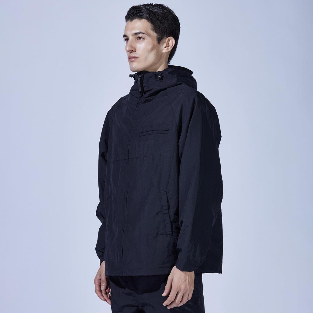 Otafuku Gloves Zip-Up Hoodie [Wide Silhouette, Water-Repellent, with Smartphone Pocket] FB-231 Black, Size M