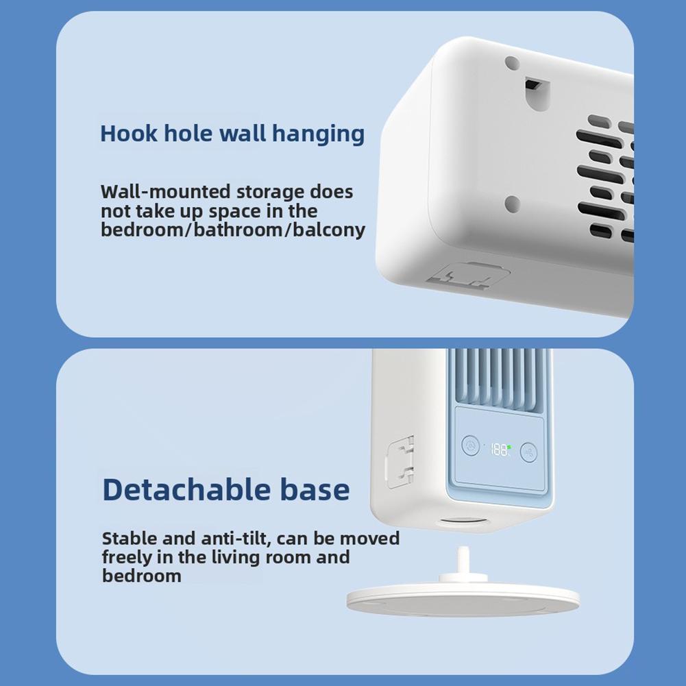Mini Airs Conditioner Quiet Oscillating Standing/Lying Towers Fan Bladeless Floor Desk Fan Powerful Airs Cooler For Bedroom Home