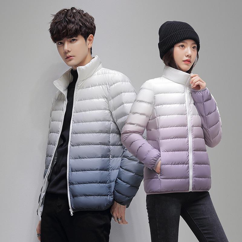Light Down Jacket Inside, Men's Short Autumn and Winter Medium-green, Simple and Fashionable, Cold-proof and Warm, and White Duck Down Inside.