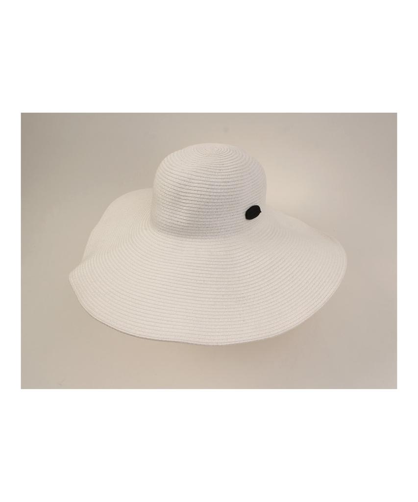 Yunibeosyeolkemiseuteuli Long White Wire Cloche Hat Bk Summer Fedora