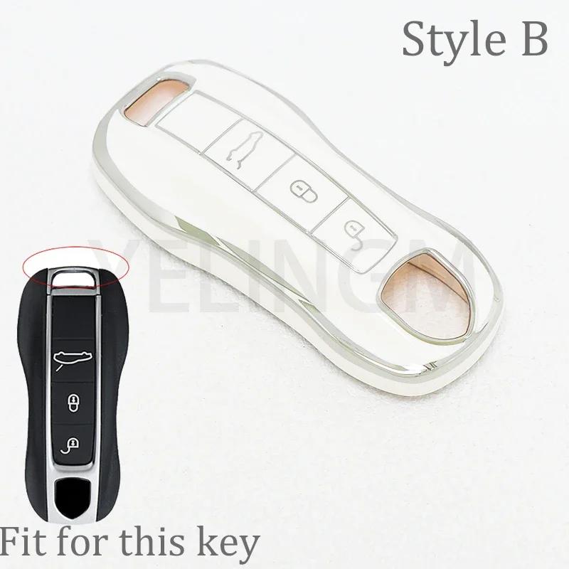 Car Key Fob Case Cover Shell For Porsche Panamera Spyder Carrera Macan Boxster Cayman Cayenne 911 970 981 991 Protector