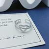S925 Sterling Silver Versatile Heart Ring - Korean INS Style, Hollow Design, Light Luxury, Adjustable