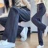 2025 Korean Style High-Waisted Straight-Leg Corduroy Pants for Women - Spring/Autumn Casual Draping Fit