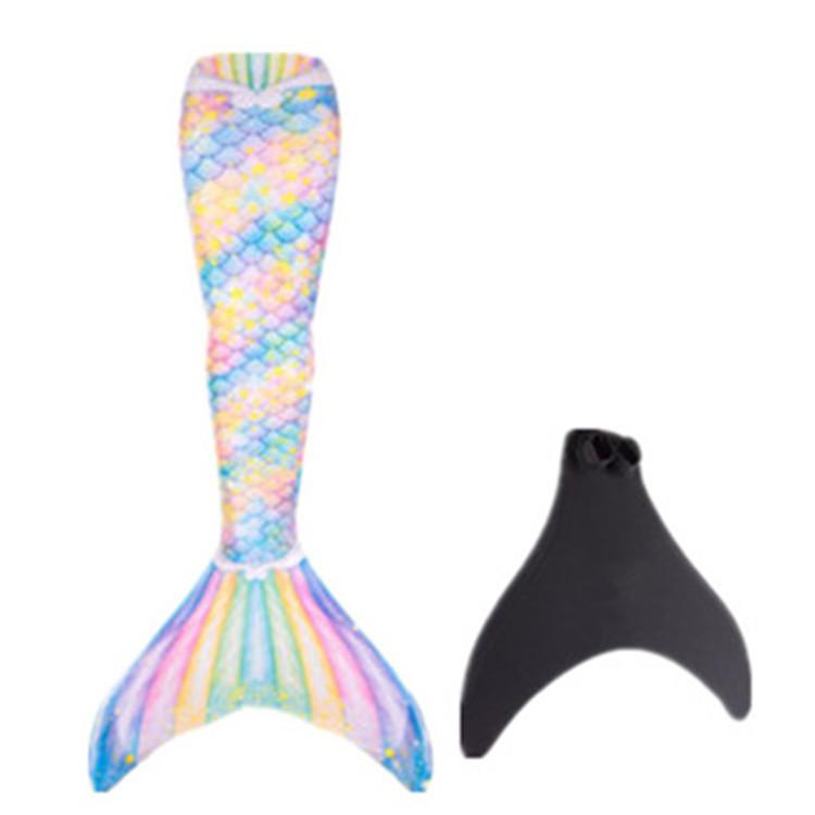 Nieuw Kinderen Meisjes Zwemmen Zeemeermin Staart Zeemeermin Kostuum Cosplay Kind Volwassene Verjaardagscadeau Fantasie Zwempak Kan Monovin Vin Toevoegen Kids L white