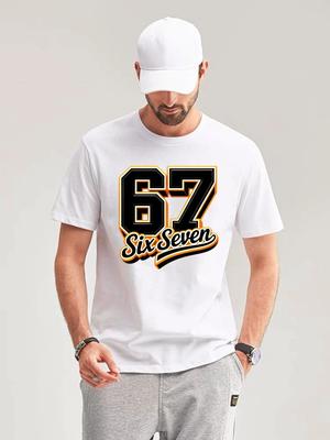 Funny Six Seven 67 Meme T-Shirt, Gen Alpha Slang Trendy Humor Gift Unisex Tee