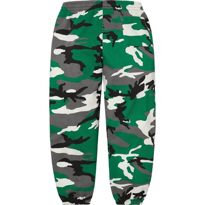 Supreme Small Box Sweatpant Green Camo