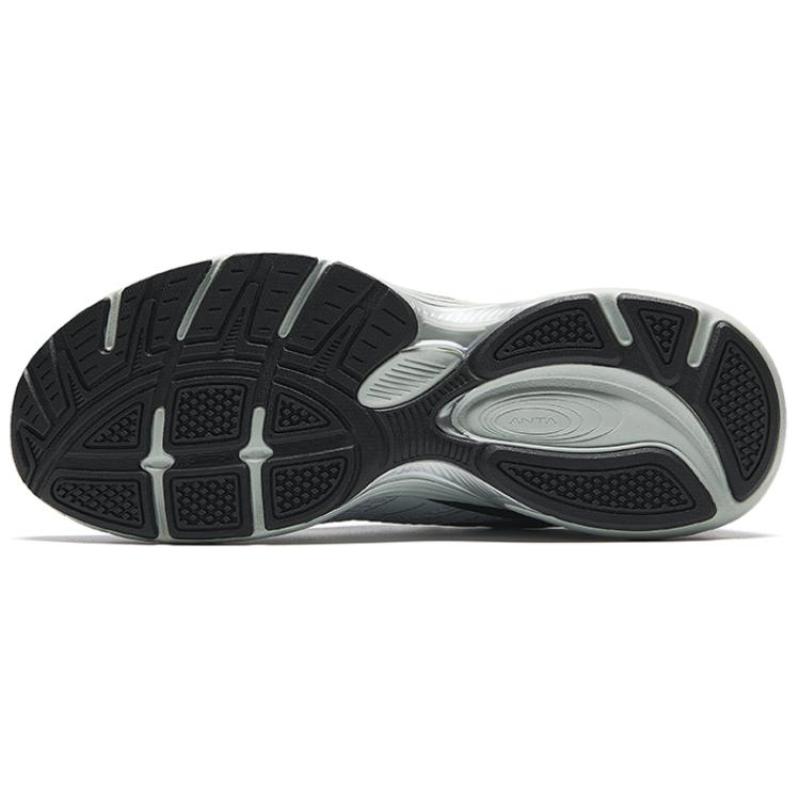 Anta Cushioning Slip Resistant Low Top Running Shoes Men's Gray Black Sneakers 912435508-4