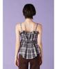 Check shirt peplum bustier LWFT255119NVYF