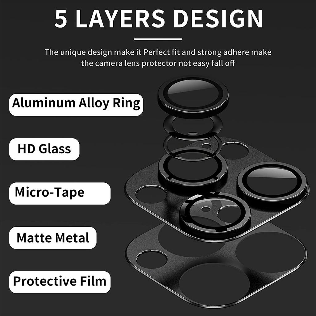 ENKAY HAT PRINCE For iPhone 16 Pro/16 Pro Max Camera Lens Protector Aluminum Alloy+Tempered Glass