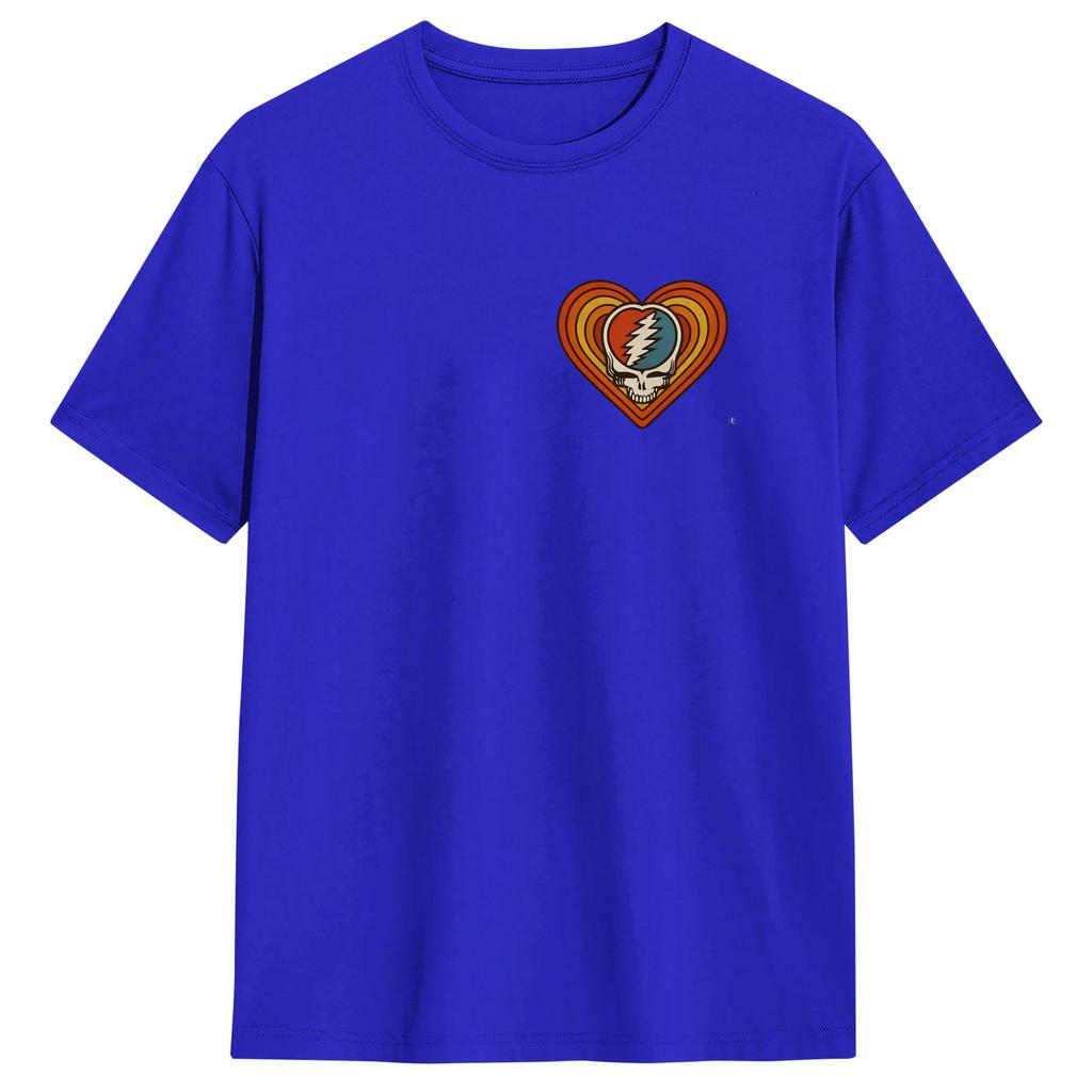 Unisex Gratefuls Deads Stealie Heart TShirts Cotton Clothing Beach Funny Short Sleeves T Shirt ONeck Hipster Pattern Tee Shirt