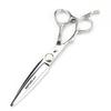 FDMS 6-Inch Left-Handed Silver Hairdressing Scissors - Special Shape for Barbers and Bangs