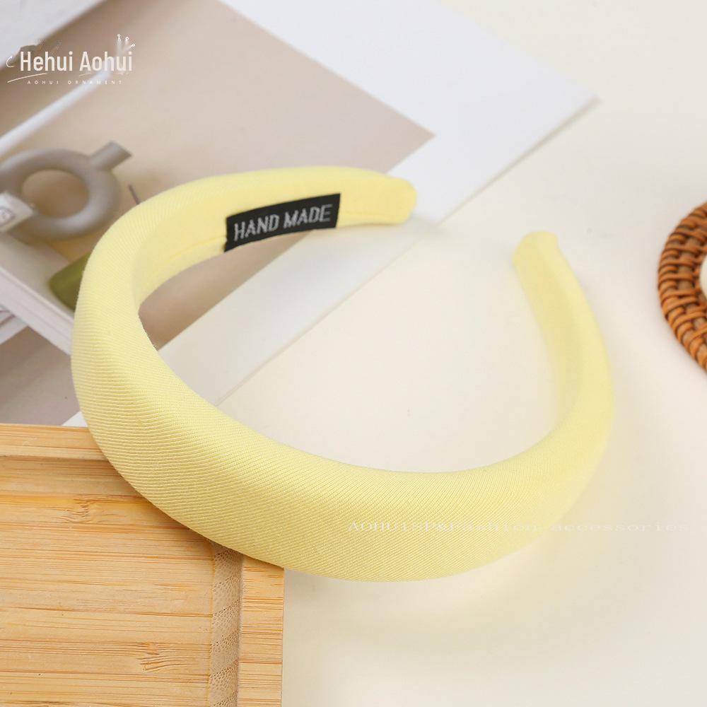 Korean Style Wide Brim Headband: Summer Solid Color Hair Accessory for Women
