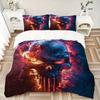 3pcs Flaming Skull Bedding Set, Including, Without Filling, Soft and Comfortable Home Bedroom.J050