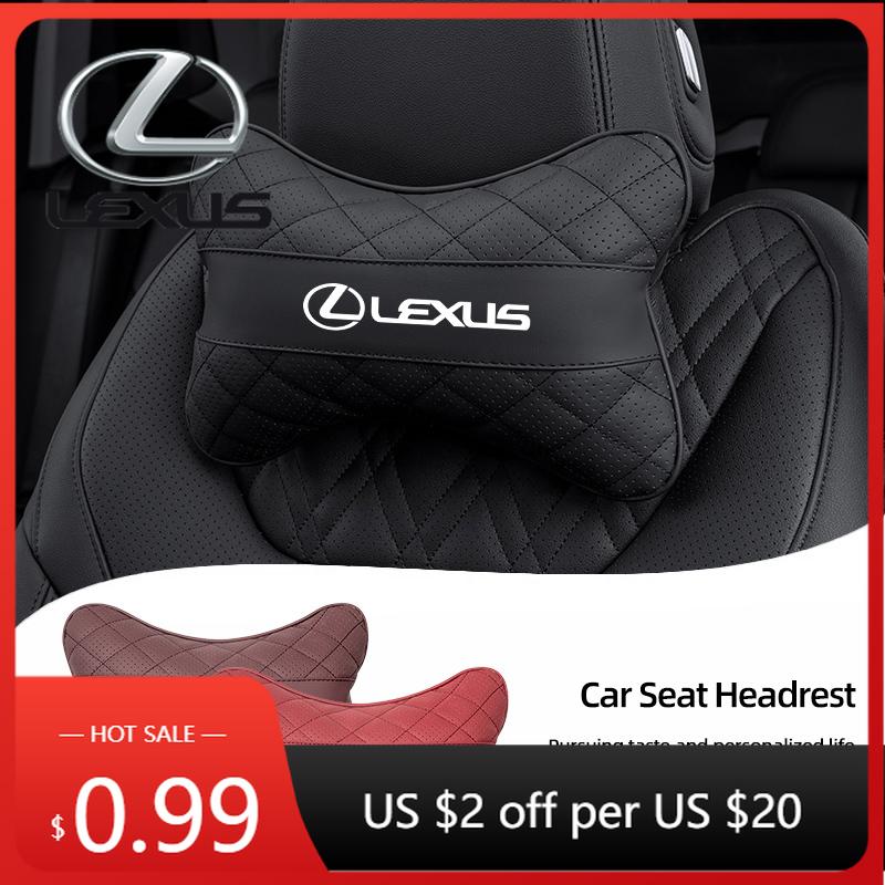 AEGHT1 Interior Stickers 1Pcs Car Seat Neck Pillow Headrest Auto Accessories For Lexus GS IS LS500h ES260 ES300h RX350h NX260 UX260 LM