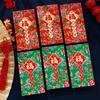 6Pcs Chinese Style Horse Year Money Envelope Traditional Red Pocket  Marriage Celebration
