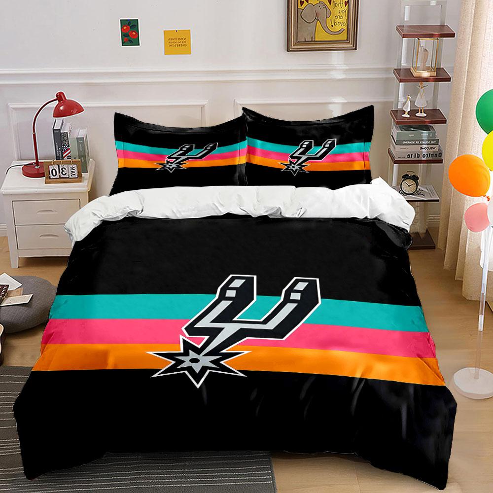 """Juego de Cama con Logo de Black Spurs" Juego de Funda Nórdica para Cama Funda Nórdica Fundas de Almohada""" (1 * Funda de edredón 2 * Fundas de almohada, sin relleno de edredón)