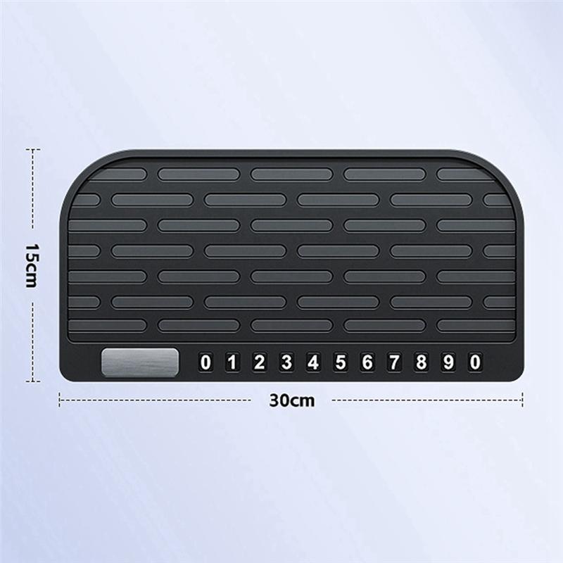 A03Z-Car Anti Slip Pad Dashboard PVC Non-Slip Mat Phone Sunglasses Holder Temporary Parking License Plate Auto Accessories