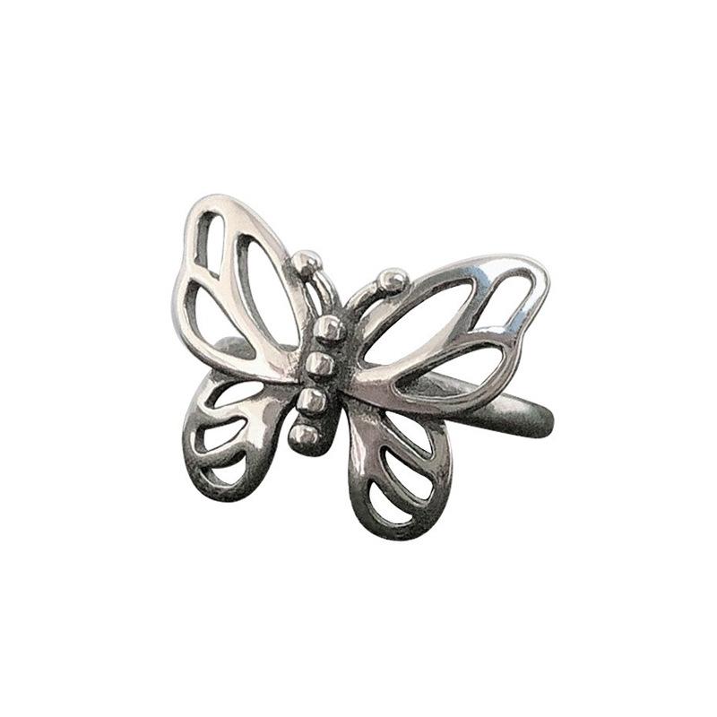 Retro Antique Silver Butterfly Ear Cuff: Simple, Fashionable, No Piercing Needed