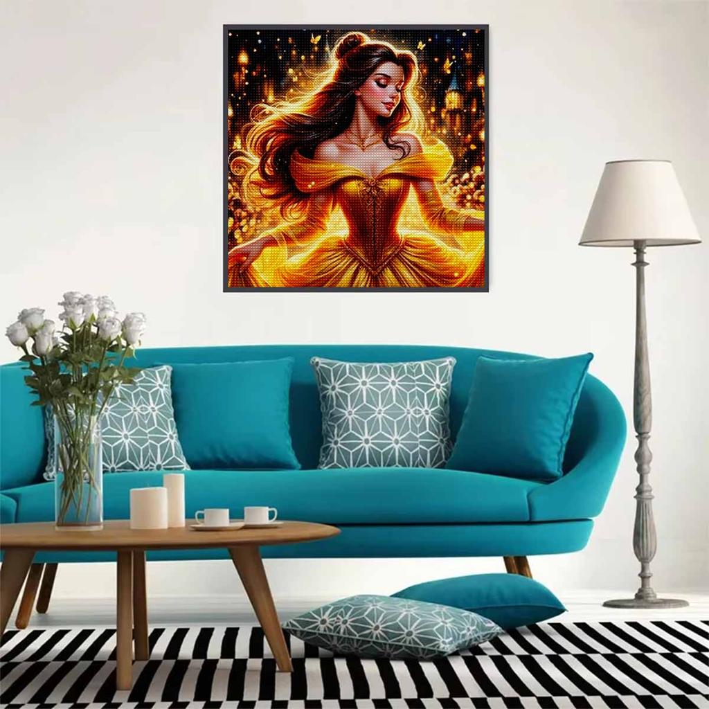 DIY Diamond Painting Round Diamond The Beautiful Rapunzel Full Diamond Mosaic Home Decoration Painting Cross Stitch Kit