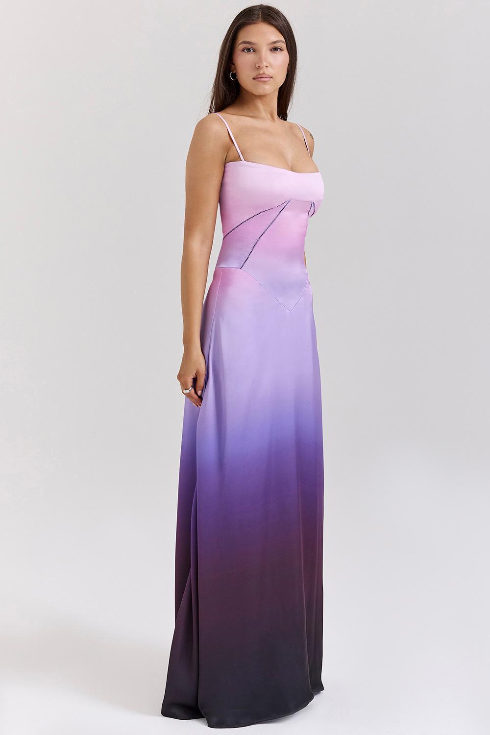 

Women s new sexy suspender skirt slim backless long dress dress women s long evening dress XL