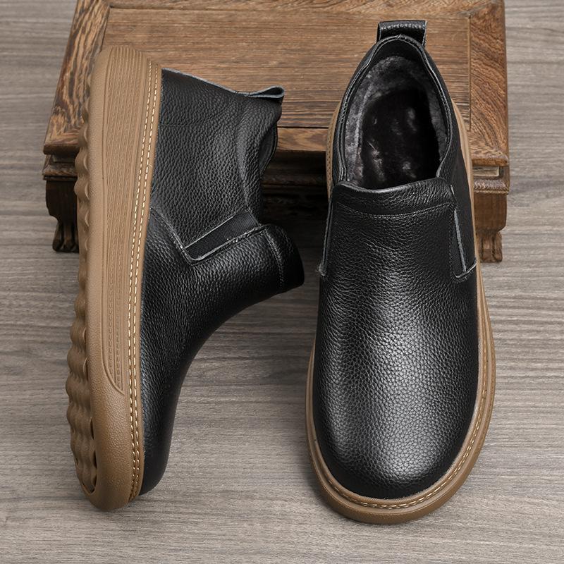 2025 Men s Chelsea Boots, Luxurious Thick Leather, High-Top Casual Business Shoes 41