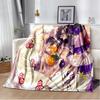 Cartoon Anime Inuyasha Throws Blanket for Sofa Bedding Couch Hiking Picnic Super Soft Cute kawaii Flannel Blanket birthday gift