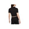 Nike Sportswear Essential Solid Logo Polo Shirt Women Tops Black DV7885-010