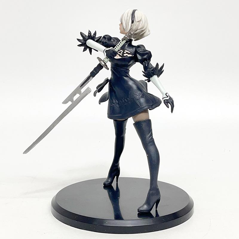 18CM Yorha 2B Series Anime Figure PVC Collectible Action Figures Model Doll Statuette Gift Toys