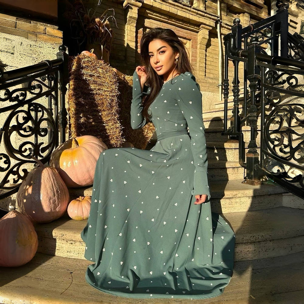 

LYRIA Ид Мусульманское платье для женщин Абая Марокко Вечерние платья Рамадан Абаи со шнуровкой Принт Vestidos Largos Ислам Дубай Арабский Длинный L