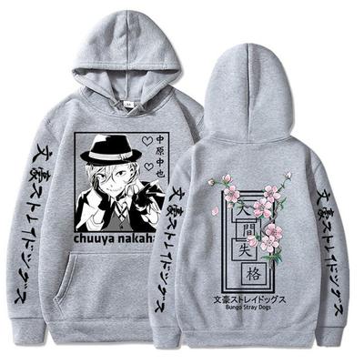 Bungo Stray Dogs Anime Hoodies Chuuya Nakahara Sweatshirts Übergroße Harajuku Herren Hoodies Langarm Pullover Cartoon Sweatshirt