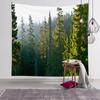 Forest Tapestry Morning Sun Rays Through Trees Summertime Countryside Scenic Wall Hanging for Bedroom Living Room Dorm Decor