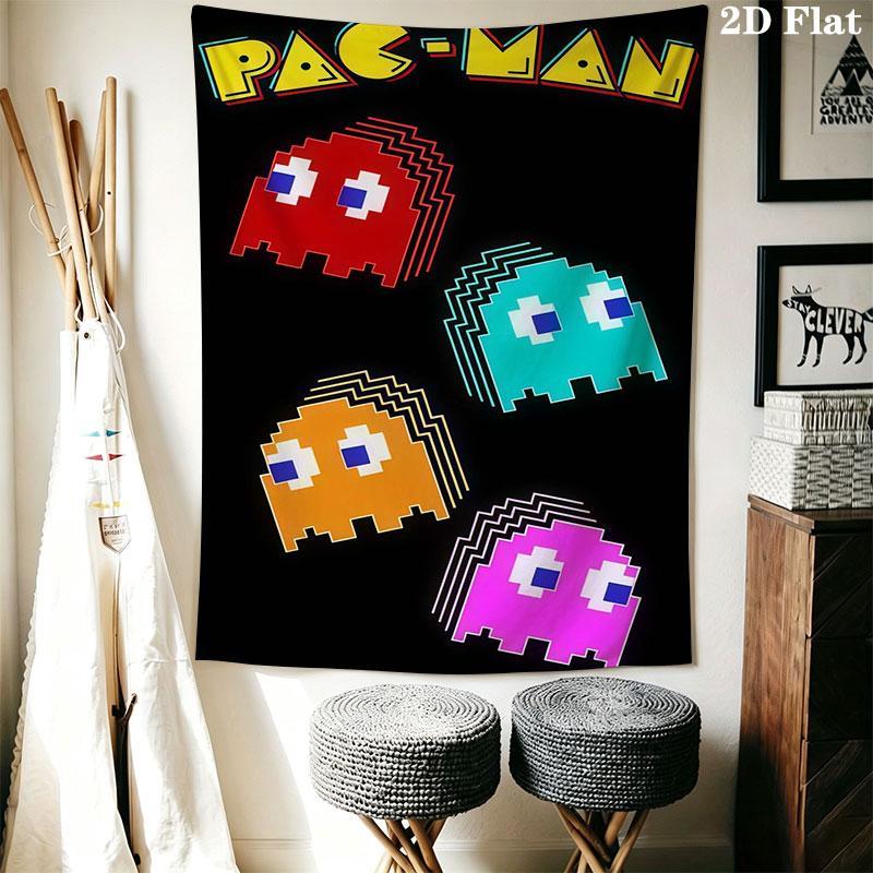 Pac-Man A Wall Hanging Printed Fabric Blanket Decorative Tapestries for Bedroom Living Room Home Decor