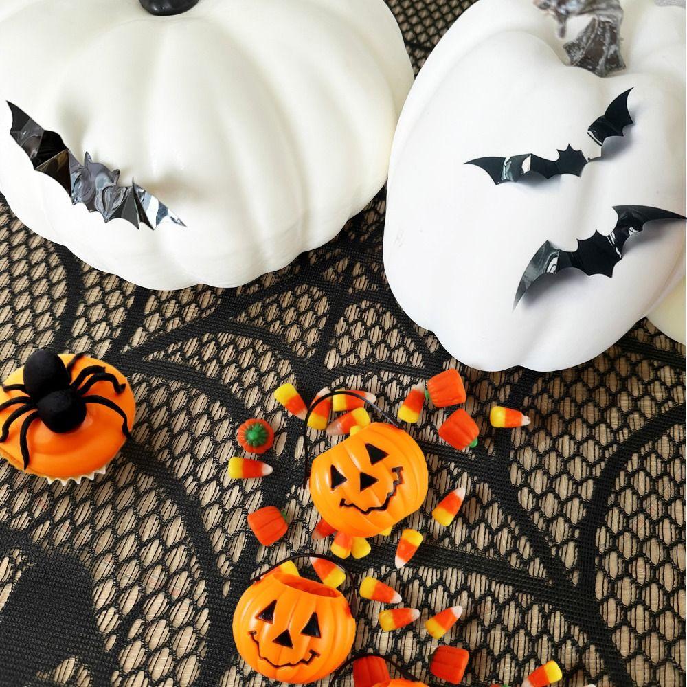 Round Spider Web Tablecloth Black Spiderweb Lace Tablecloth Table Runner   Halloween Decoration