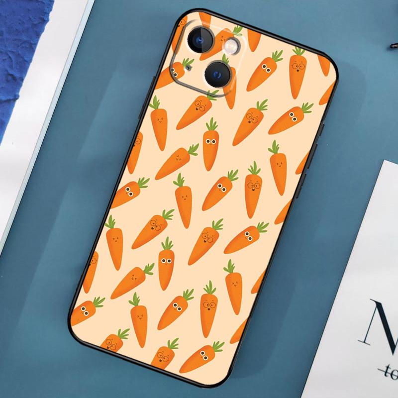 Carrot Vegetable Food Case For iPhone 15 11 12 13 14 Pro Max 12 13 Mini X XS Max XR 7 8 Plus SE 2020 Cover Coque