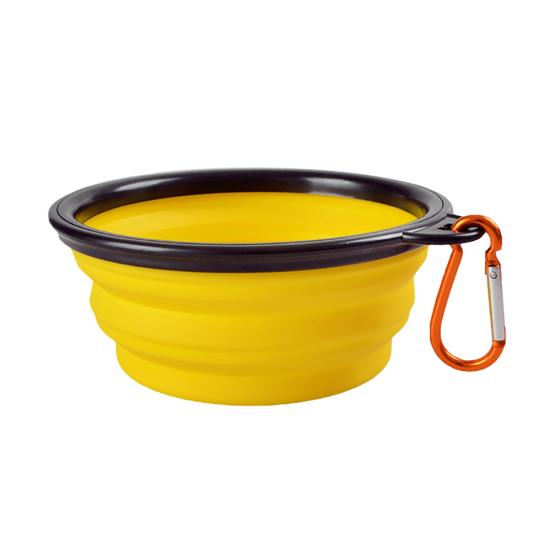 2 In 1 Portable Travel Collapsible Pet Dog Bowl Water Food Feeding Cup Container