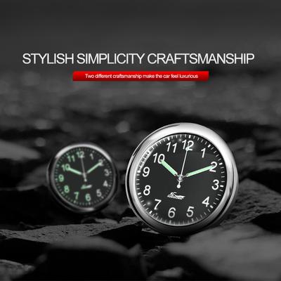 Car Clocks Fluorescent Night Vision Zinc Alloy Fashion Watches Automobile Decoration Ornaments With Firm Sticker for Motorcycle