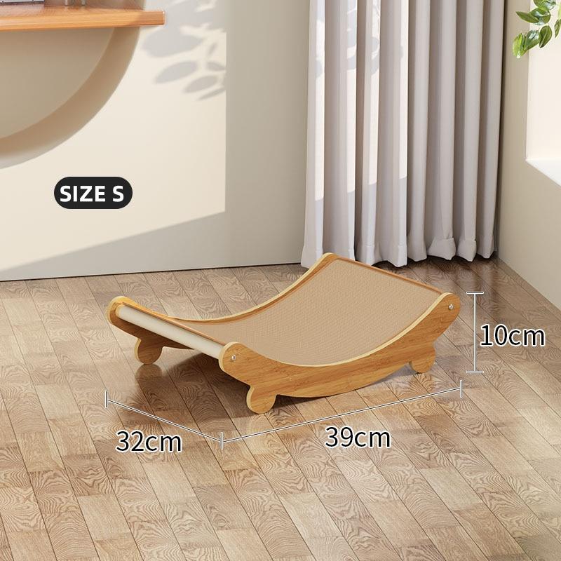 Cat Rocking Chairs Beds Cat Scratcher Board Cat Hammock Adjustable Detachable Wood Sisal hemp Comfortable Pet Hanging Basket