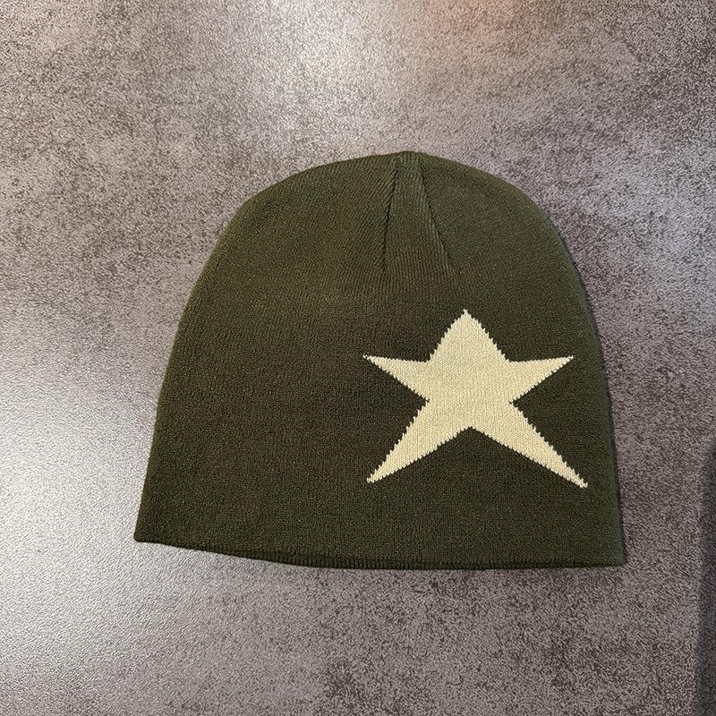 New Niche Knitted Hat Women'S Autumn And Winter Warm Pullover Cold Hat Street Photograph Concave Shape Wool Hat Trendy