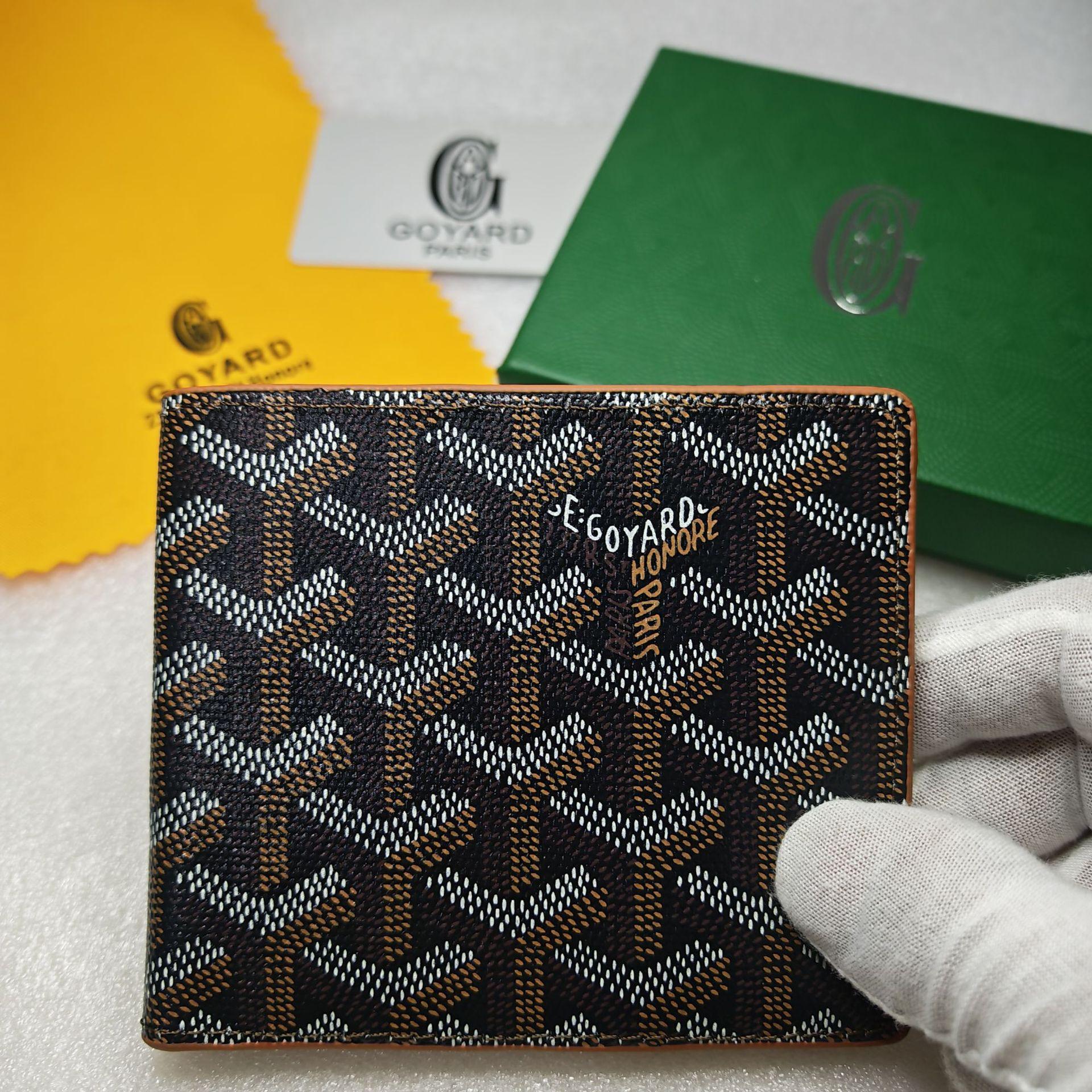 Chose One Goya Houndstooth Unisex Portemonnee - Nieuwe Print, Compact Ontwerp voor Mannen en Vrouwen 11.5x9CM bruin/geel
