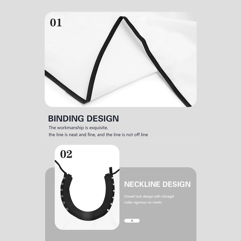 Antistatisk krage Silikon utringning Kappe med silikonkrage Frisørkappe Frisørsalong